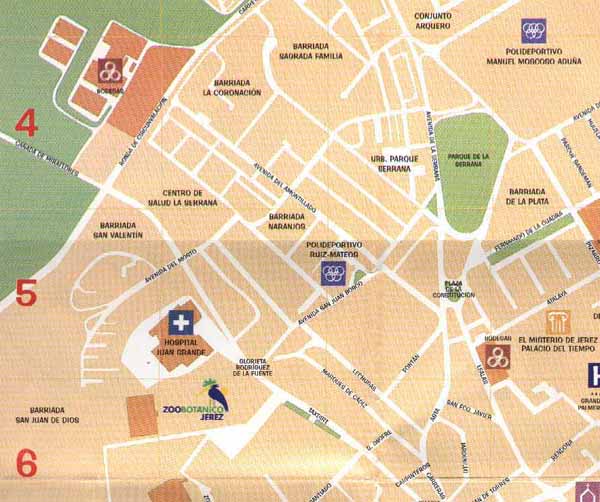 Street Map of Jerez - 2