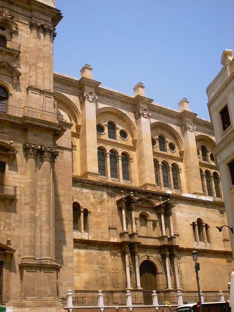 malaga cathedral front photos